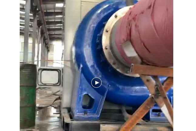 开云-有限公司流量5100立方大型柴油机混流泵机组测试中